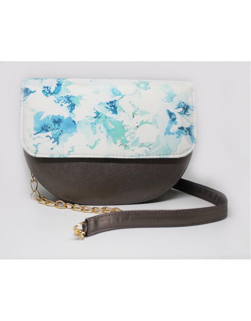 Blue-Silver Splatter Sling Bag