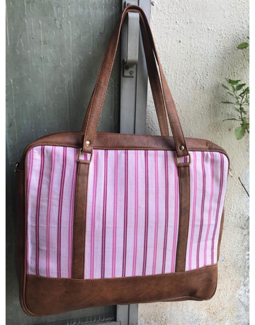 Laptop Bag (Pink Stripes)